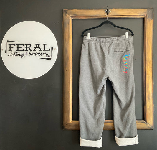 Grey Sweats With a Feral Flair