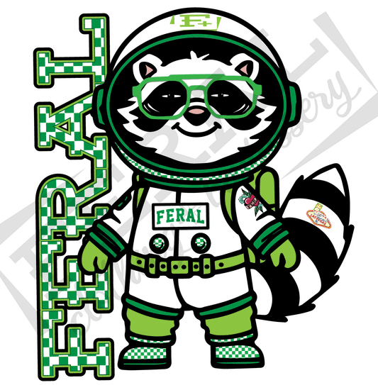 SpAcEY the Trash Panda- green