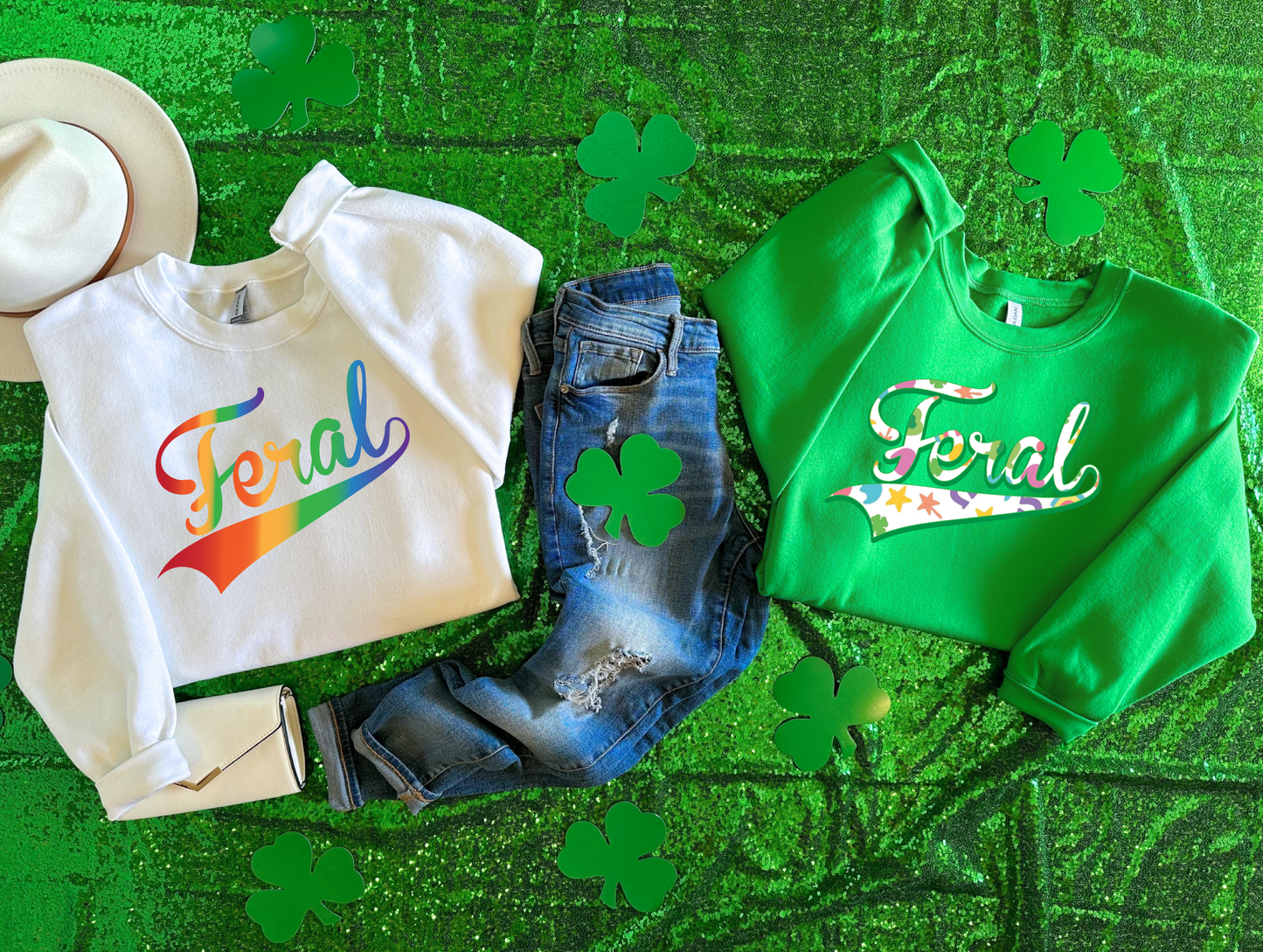 St. Patty's Feral Swoosh- Lucky Charms and Feral Rainbow