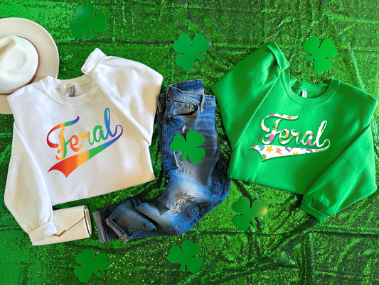 St. Patty's Feral Swoosh- Lucky Charms and Feral Rainbow