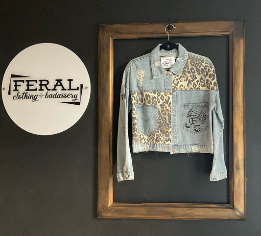 Cheetah Jean Jacket