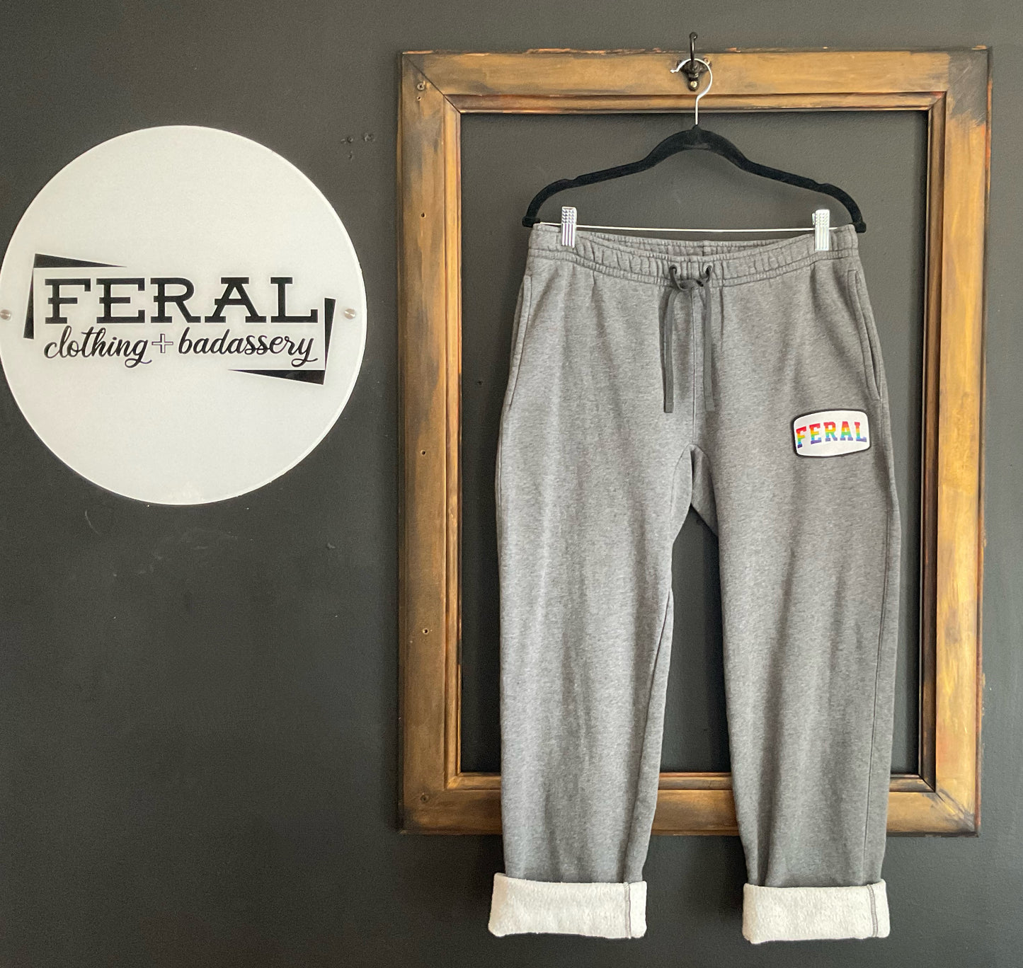 Grey Sweats With a Feral Flair