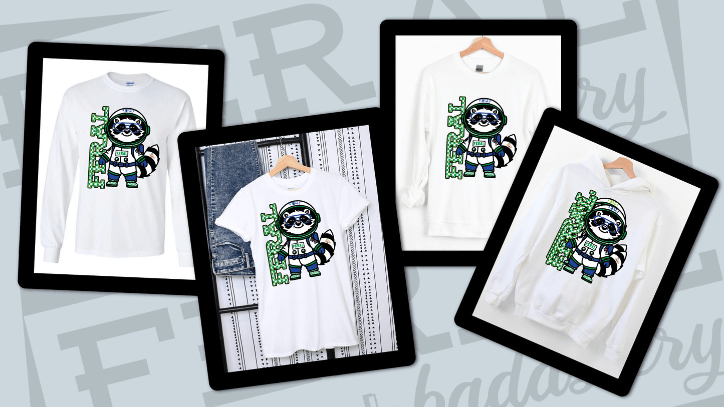 SpAcEY the Trash Panda- blue