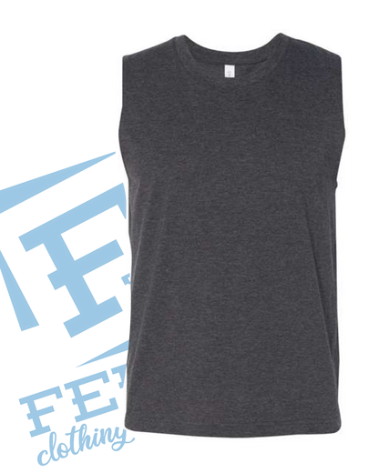 Feral Muscle Tank-Dark Heather Grey