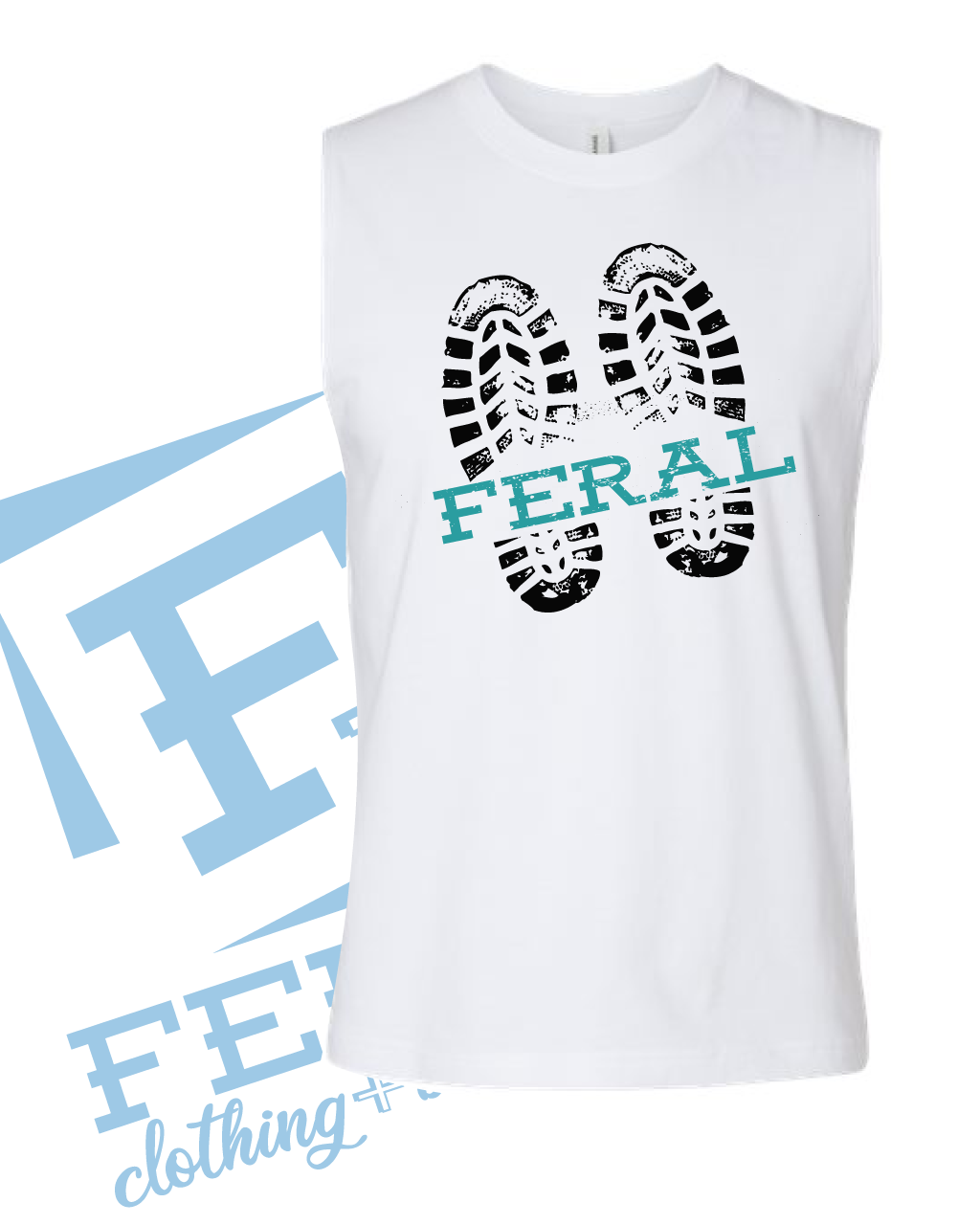 Feral Muscle Tank-White