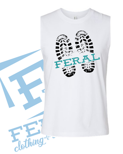 Feral Muscle Tank-White